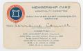 Primary view of [Dallas War Camp Community Service Hospitality Committee membership card]