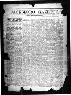 Primary view of object titled 'Jacksboro Gazette. (Jacksboro, Tex.), Vol. 7, No. 50, Ed. 1 Thursday, June 23, 1887'.