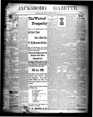 Primary view of Jacksboro Gazette. (Jacksboro, Tex.), Vol. 18, No. 30, Ed. 1 Thursday, December 23, 1897