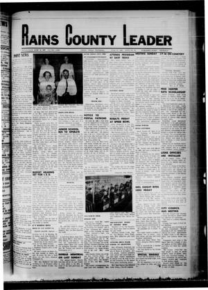 Primary view of object titled 'Rains County Leader (Emory, Tex.), Vol. 81, No. 1, Ed. 1 Thursday, June 27, 1968'.