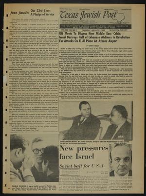 Primary view of object titled 'Texas Jewish Post (Fort Worth, Tex.), Vol. 23, No. 1, Ed. 1 Thursday, January 2, 1969'.
