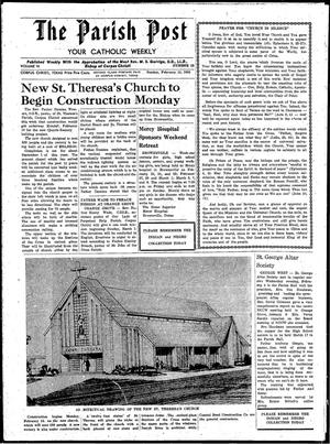 Primary view of object titled 'The Parish Post (Corpus Christi, Tex.), Vol. 6, No. 50, Ed. 1 Sunday, February 15, 1959'.