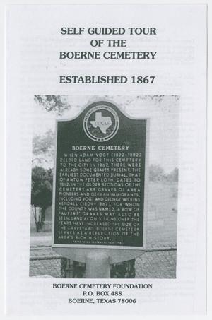 Primary view of object titled '[Booklet for Self-Guided Tour of the Boerne Cemetery]'.