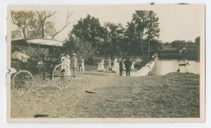 Primary view of object titled '[Photograph of Group of People Next to Dietert Mill]'.