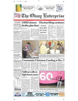 Primary view of object titled 'The Olney Enterprise (Olney, Tex.), Vol. 105, No. 38, Ed. 1 Thursday, November 21, 2013'.