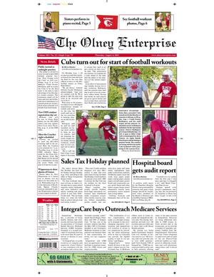 Primary view of object titled 'The Olney Enterprise (Olney, Tex.), Vol. 103, No. 22, Ed. 1 Thursday, August 4, 2011'.