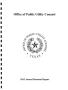 Report: Texas Office of Public Utility Counsel Annual Financial Report: 2015