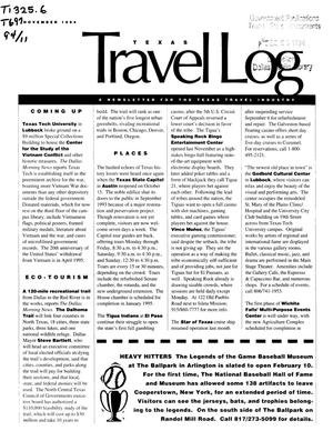 Primary view of object titled 'Texas Travel Log, November 1994'.