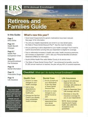 Primary view of object titled '2014 Summer Enrollment: Retirees and Families Guide'.