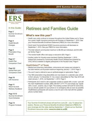 Primary view of object titled '2015 Summer Enrollment: Retirees and Families Guide'.