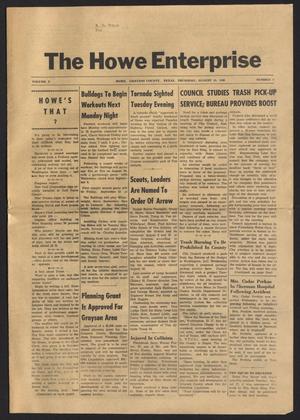 Primary view of object titled 'The Howe Enterprise (Howe, Tex.), Vol. 5, No. 6, Ed. 1 Thursday, August 15, 1968'.