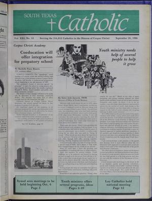Primary view of object titled 'South Texas Catholic (Corpus Christi, Tex.), Vol. 21, No. 33, Ed. 1 Friday, September 26, 1986'.