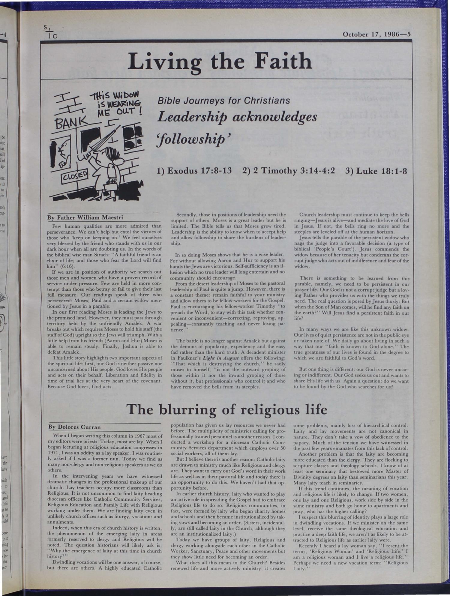 South Texas Catholic (Corpus Christi, Tex.), Vol. 21, No. 36, Ed. 1 Friday, October 17, 1986
                                                
                                                    [Sequence #]: 5 of 20
                                                