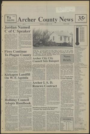 Primary view of object titled 'Archer County News (Archer City, Tex.), No. 3, Ed. 1 Thursday, January 18, 1990'.