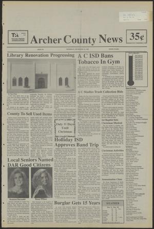 Primary view of object titled 'Archer County News (Archer City, Tex.), No. 50, Ed. 1 Thursday, December 14, 1989'.