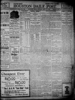 Primary view of object titled 'The Houston Daily Post (Houston, Tex.), Vol. THIRTEENTH YEAR, No. 161, Ed. 1, Sunday, September 12, 1897'.