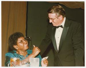 Primary view of object titled '[Barbara Jordan with a Man]'.