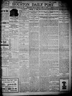 Primary view of object titled 'The Houston Daily Post (Houston, Tex.), Vol. THIRTEENTH YEAR, No. 173, Ed. 1, Friday, September 24, 1897'.