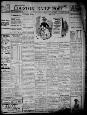 Primary view of object titled 'The Houston Daily Post (Houston, Tex.), Vol. THIRTEENTH YEAR, No. 198, Ed. 1, Tuesday, October 19, 1897'.