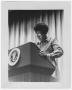 Photograph: [Barbara Jordan Standing at a Podium at the National Prayer Breakfast]