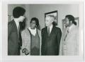 Photograph: [Donald V. Watkins, Barbara Jordan, Dean Thomas Christopher, and Fred…