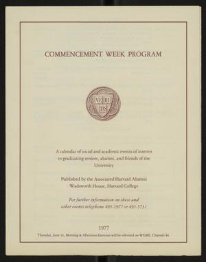 Primary view of object titled '[Commencement Week Program for Harvard University, June 1977]'.