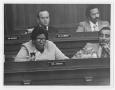 Photograph: [Barbara Jordan and Charles B. Rangel at a Judicial Hearing]