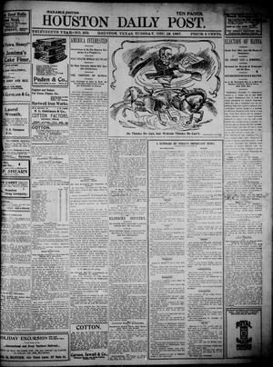 Primary view of object titled 'The Houston Daily Post (Houston, Tex.), Vol. THIRTEENTH YEAR, No. 268, Ed. 1, Tuesday, December 28, 1897'.