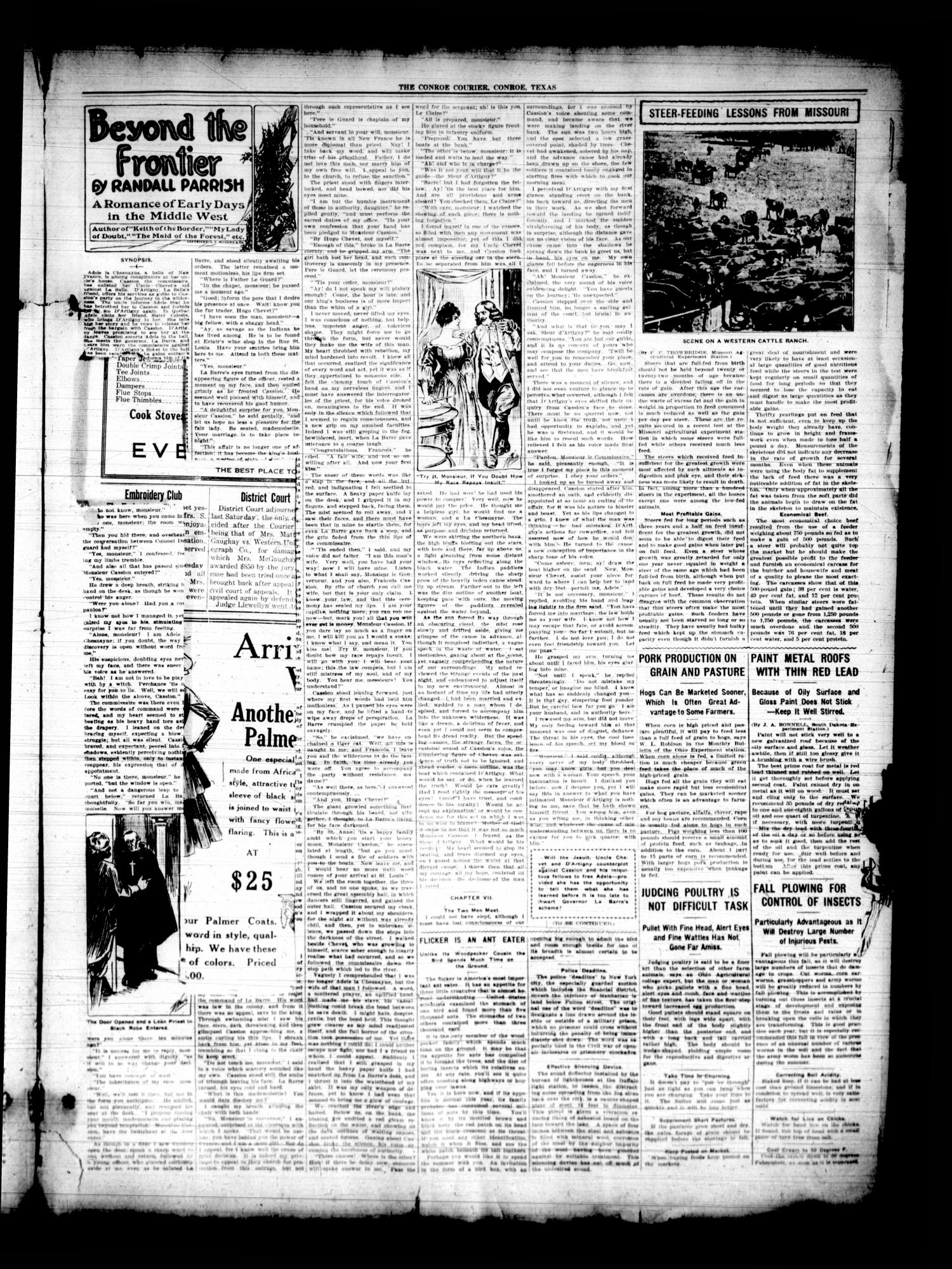 Conroe Courier (Conroe, Tex.), Vol. 24, No. 44, Ed. 1 Thursday, October 12, 1916
                                                
                                                    [Sequence #]: 7 of 8
                                                