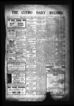 Primary view of The Cuero Daily Record (Cuero, Tex.), Vol. 29, No. 91, Ed. 1 Sunday, April 18, 1909