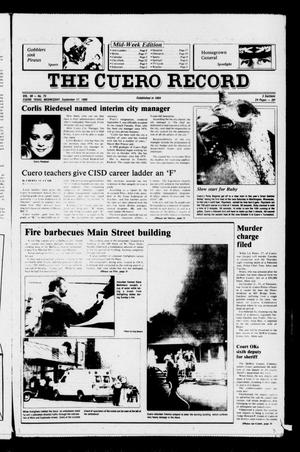 Primary view of object titled 'The Cuero Record (Cuero, Tex.), Vol. 90, No. 75, Ed. 1 Wednesday, September 17, 1986'.
