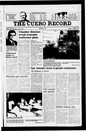 Primary view of object titled 'The Cuero Record (Cuero, Tex.), Vol. 90, No. 63, Ed. 1 Wednesday, August 6, 1986'.
