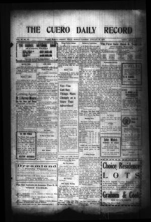 Primary view of object titled 'The Cuero Daily Record (Cuero, Tex.), Vol. 29, No. 20, Ed. 1 Monday, January 25, 1909'.