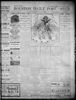Primary view of object titled 'The Houston Daily Post (Houston, Tex.), Vol. XVIITH YEAR, No. 90, Ed. 1, Wednesday, July 3, 1901'.