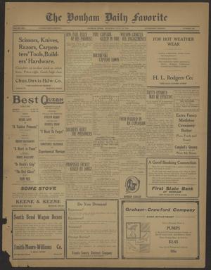 Primary view of object titled 'The Bonham Daily Favorite (Bonham, Tex.), Vol. 21, No. 306, Ed. 1 Thursday, July 24, 1919'.