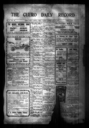 Primary view of object titled 'The Cuero Daily Record (Cuero, Tex.), Vol. 29, No. 123, Ed. 1 Tuesday, May 25, 1909'.