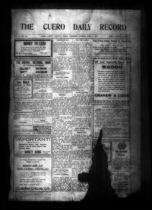 Primary view of object titled 'The Cuero Daily Record (Cuero, Tex.), Vol. 29, No. 143, Ed. 1 Thursday, June 17, 1909'.