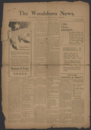 Primary view of object titled 'The Woodsboro News. (Woodsboro, Tex.), Vol. 3, No. 1, Ed. 1 Friday, October 29, 1915'.