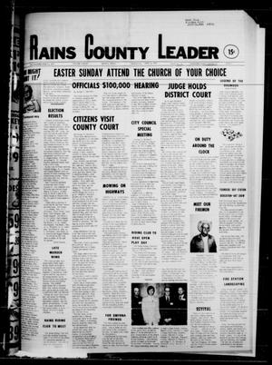 Primary view of object titled 'Rains County Leader (Emory, Tex.), Vol. 91, No. 45, Ed. 1 Thursday, April 12, 1979'.