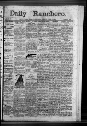 Primary view of Daily Ranchero. (Brownsville, Tex.), Vol. 2, No. 284, Ed. 1 Wednesday, July 31, 1867