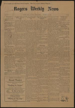 Rogers Weekly News (Rogers, Tex.), Vol. 37, No. 15, Ed. 1 Friday, September 20, 1929
