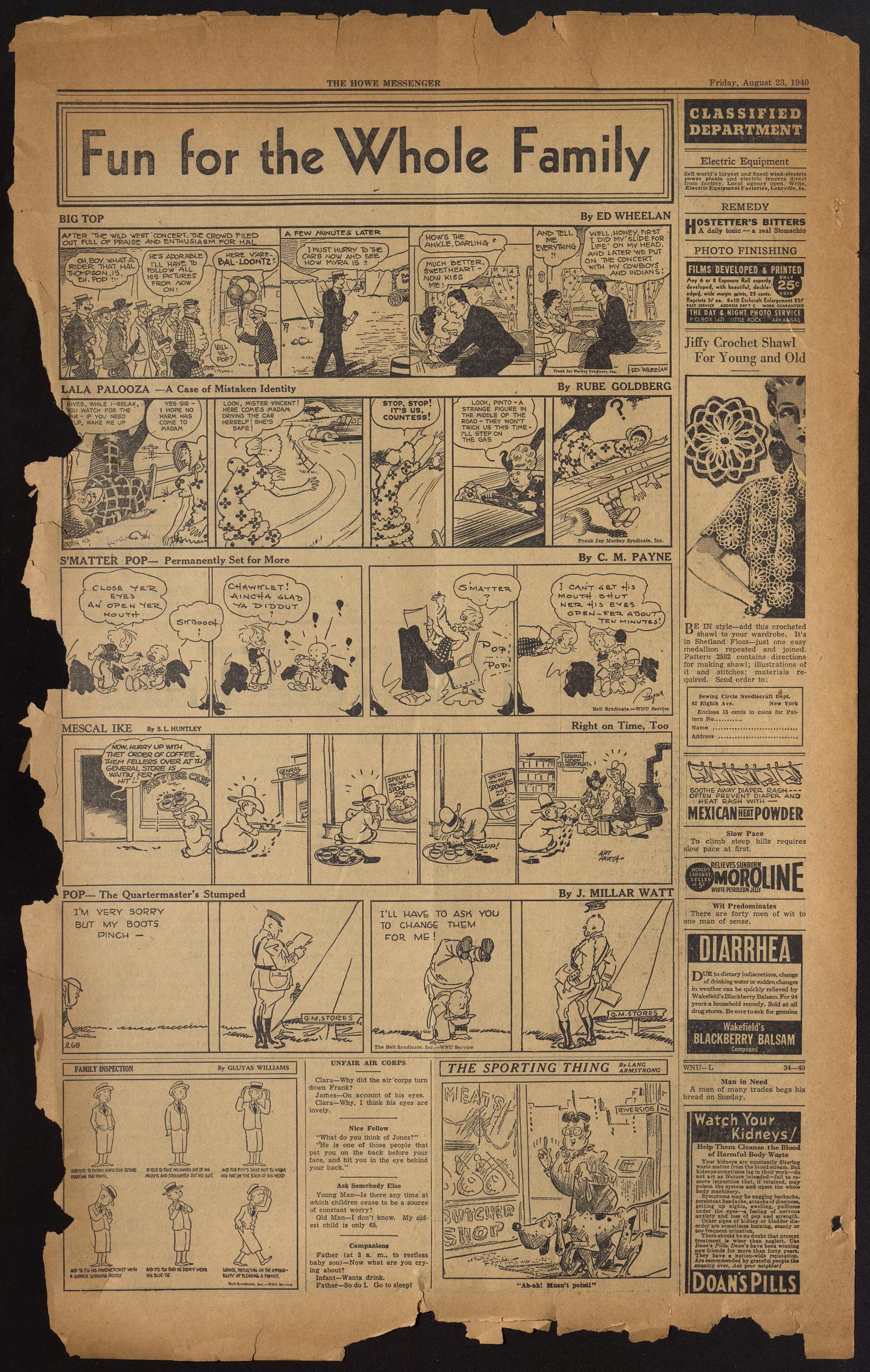 The Howe Messenger (Howe, Tex.), Vol. 17, No. 30, Ed. 1 Friday, August 23, 1940
                                                
                                                    [Sequence #]: 6 of 8
                                                