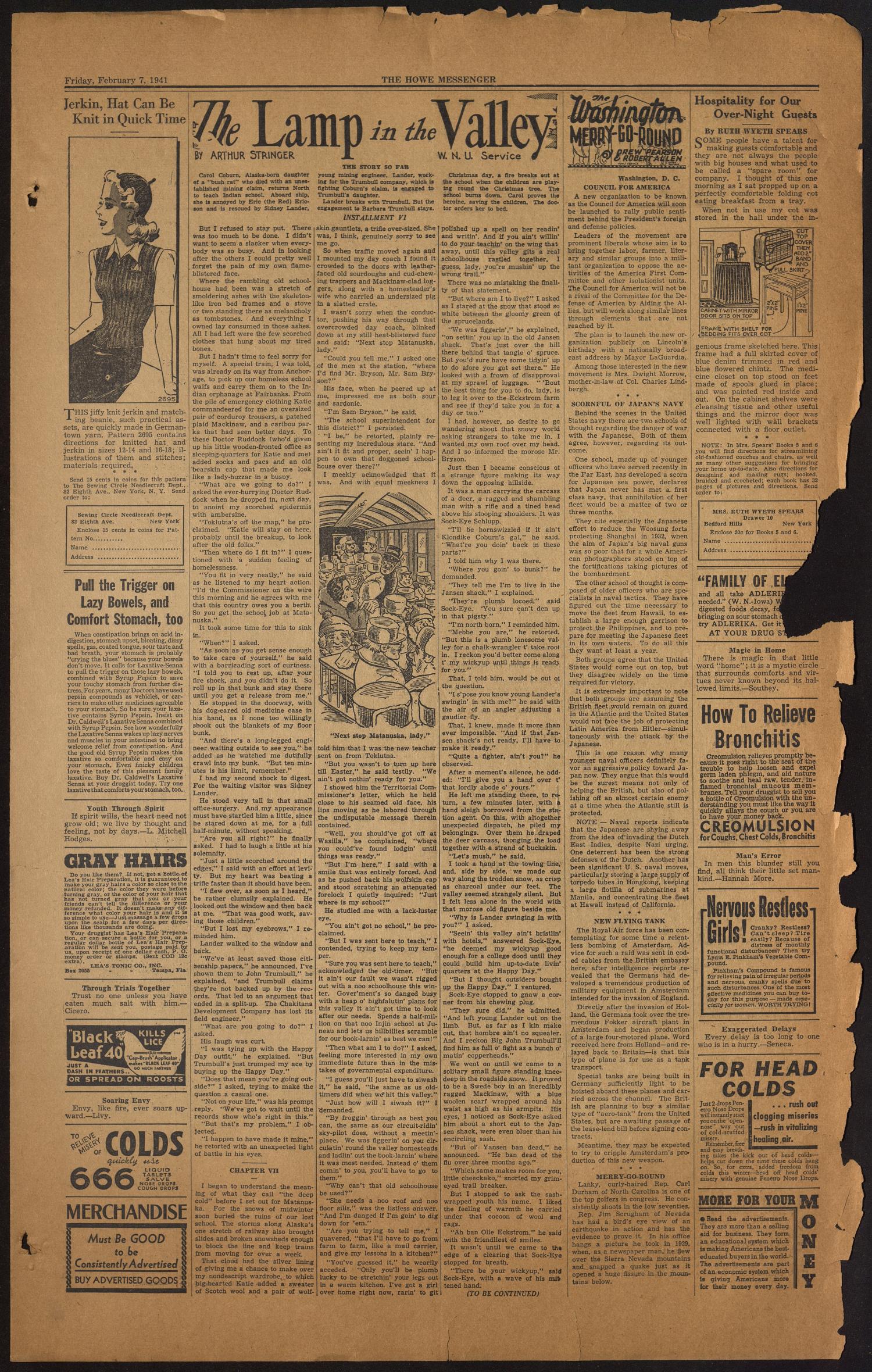 The Howe Messenger (Howe, Tex.), Vol. 18, No. 3, Ed. 1 Friday, February 7, 1941
                                                
                                                    [Sequence #]: 3 of 8
                                                