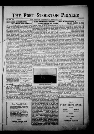 Primary view of object titled 'The Fort Stockton Pioneer (Fort Stockton, Tex.), Vol. 14, No. 10, Ed. 1 Friday, June 3, 1921'.