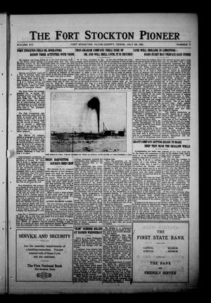 Primary view of object titled 'The Fort Stockton Pioneer (Fort Stockton, Tex.), Vol. 14, No. 17, Ed. 1 Friday, July 22, 1921'.