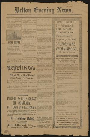 Belton Evening News. (Belton, Tex.), Vol. 18, No. 101, Ed. 1 Monday, September 8, 1902