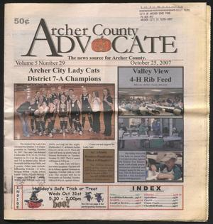 Primary view of Archer County Advocate (Holliday, Tex.), Vol. 5, No. 29, Ed. 1 Thursday, October 25, 2007
