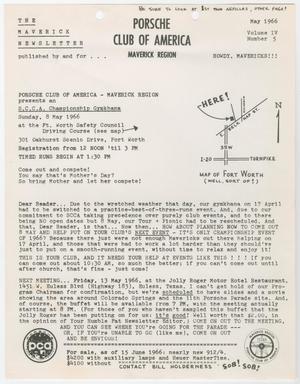 Primary view of object titled 'The Maverick Newsletter, Volume 4, Number 5, May 1966'.