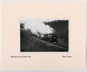 Primary view of object titled '[American Freedom Train Coming Around a Bend]'.
