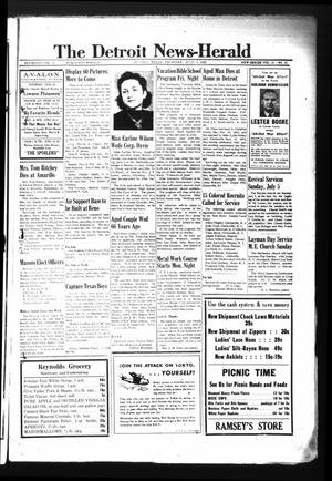 Primary view of object titled 'The Detroit News-Herald (Detroit, Tex.), Vol. 15, No. 11, Ed. 1 Thursday, June 11, 1942'.